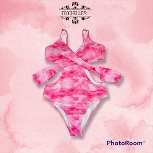 Pink One Piece Swimsuit